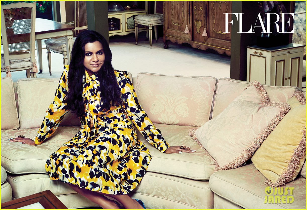 mindy kaling covers flare october 2014 exclusive pic 02