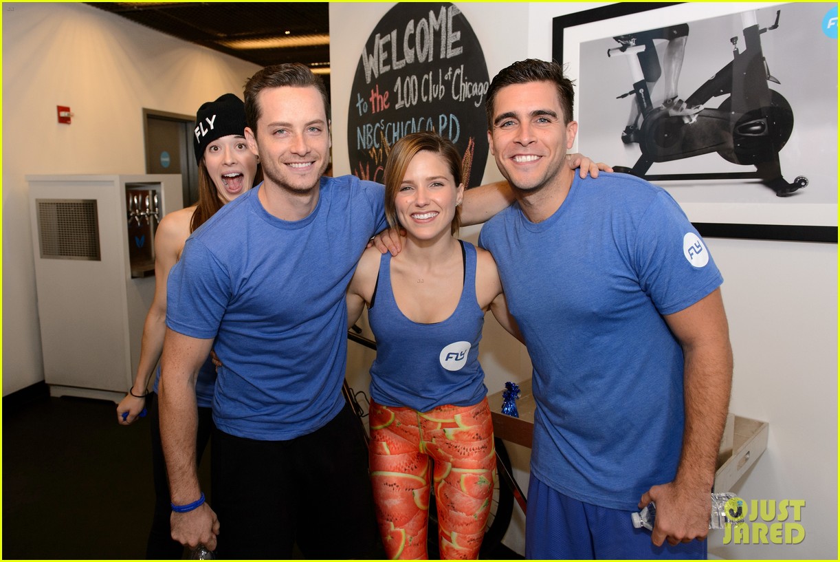sophia bush taylor kinney chicago fire pd casts cycle for families in need 19