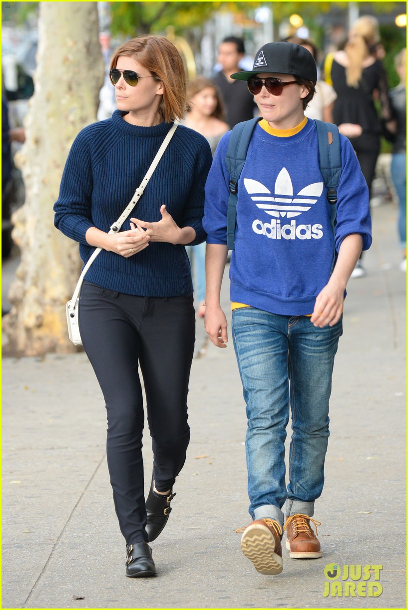kate mara ellen page rock different shades of blue to hang out 103219754
