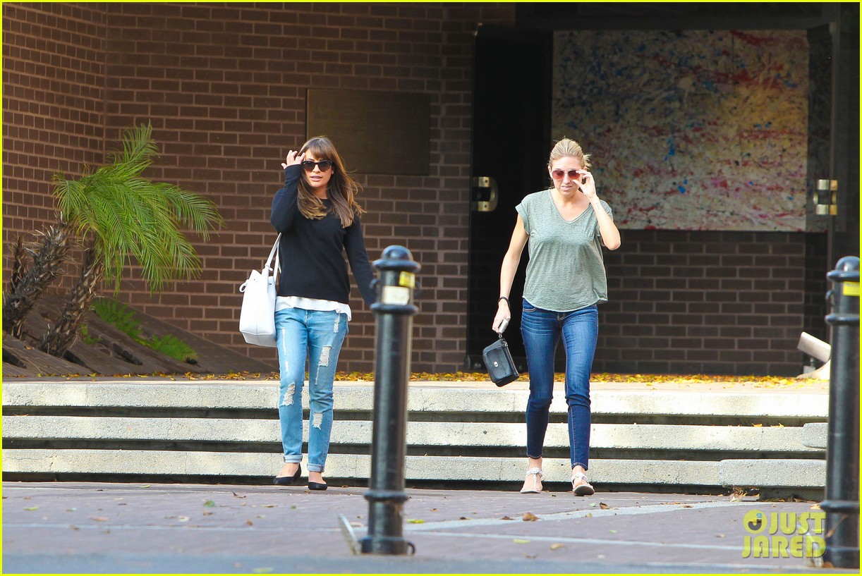 lea michele drops by police station before soa 203219241