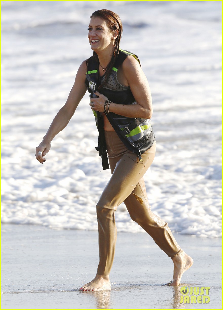 kate walsh shows off her body in a flesh colored wet suit 01