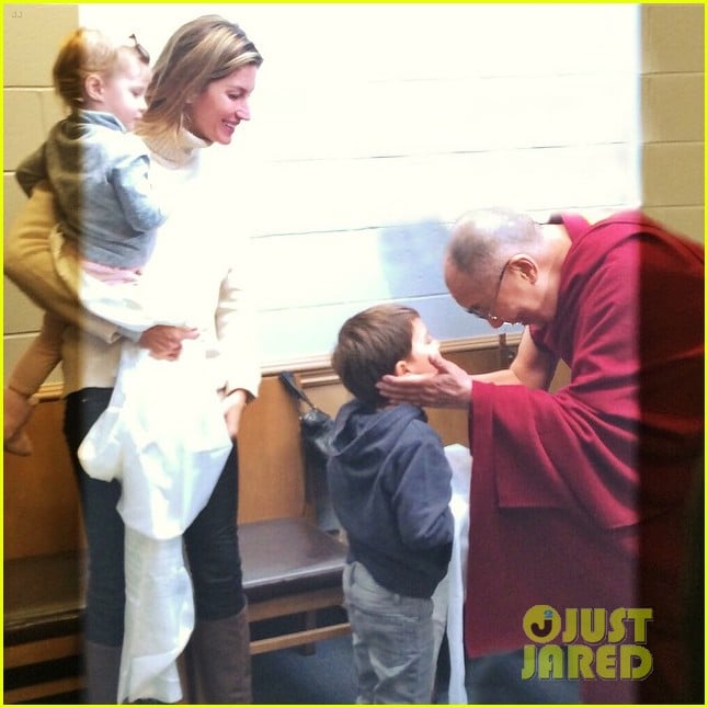 Gisele Bundchen & Her Kids Vivian and Benjamin Meet the Dalai Lama