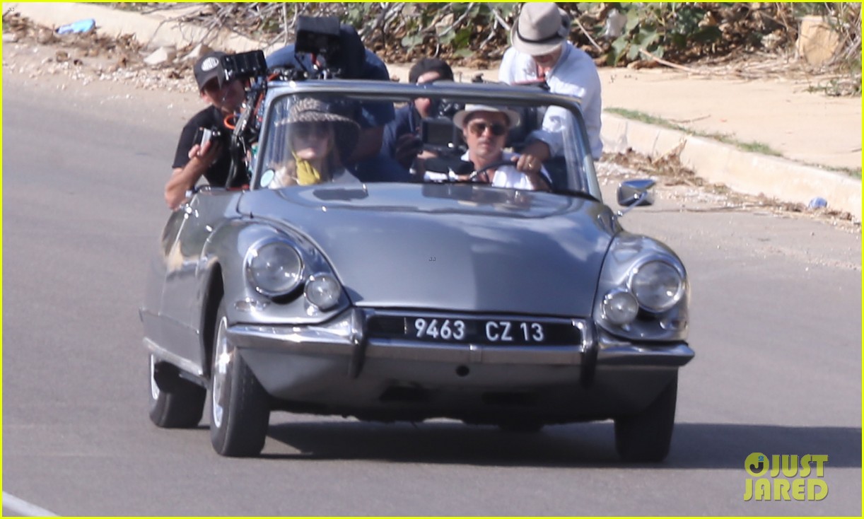 brad pitt drives angelina jolie around for by the sea filming 013233866