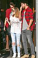 kendall jenner scott disick match in red flannel shirts 01