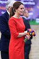kate middleton shows tiny baby bump in red dress 15