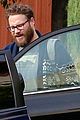 seth rogen arrives at sony studios after hack the interview 02