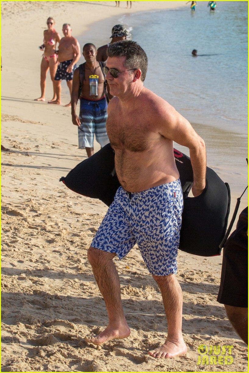 simon cowell flaunts chest hair barbados vacation 143270427