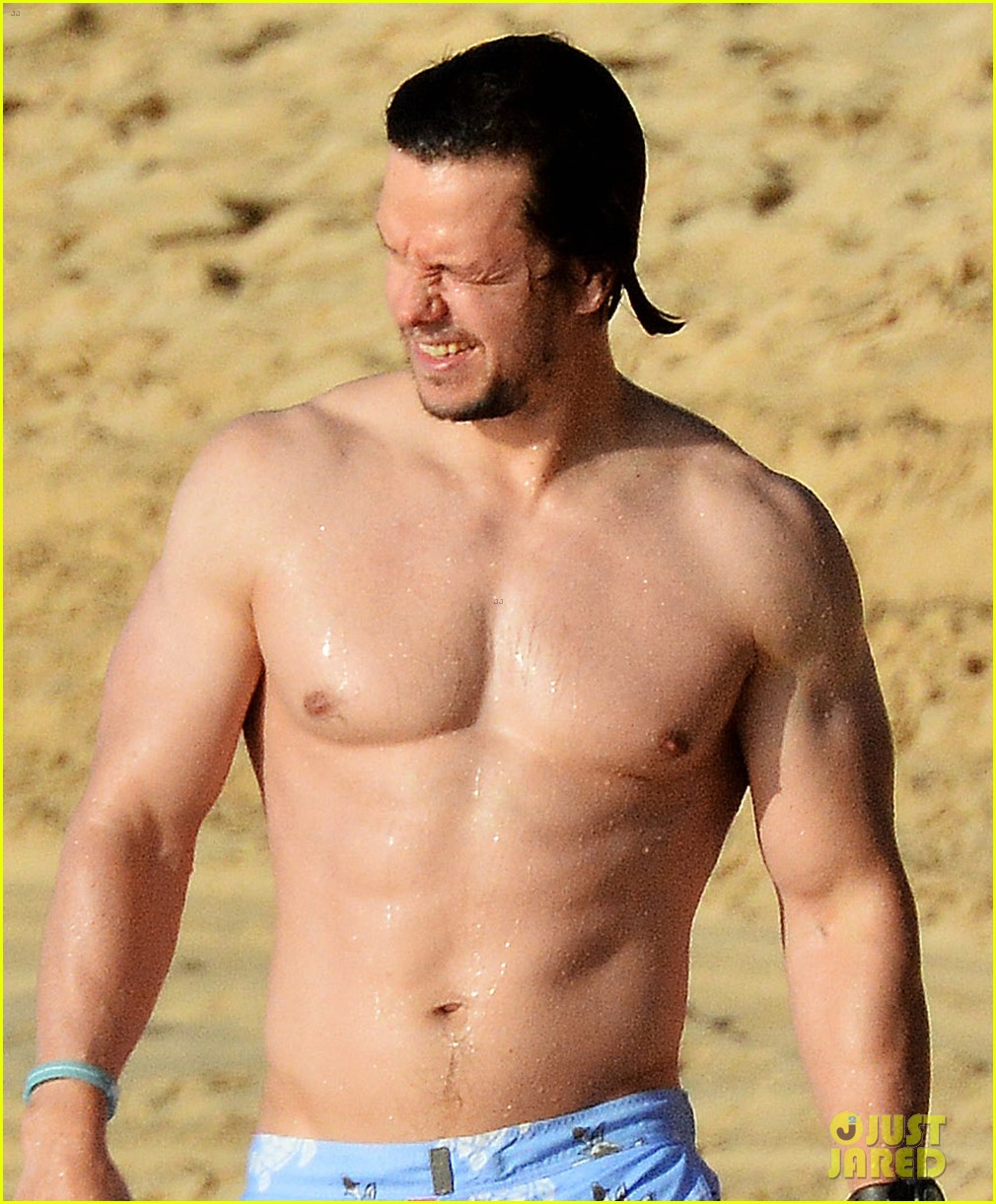 mark wahlberg goes shirtless in fourth swimsuit of his trip 123270330