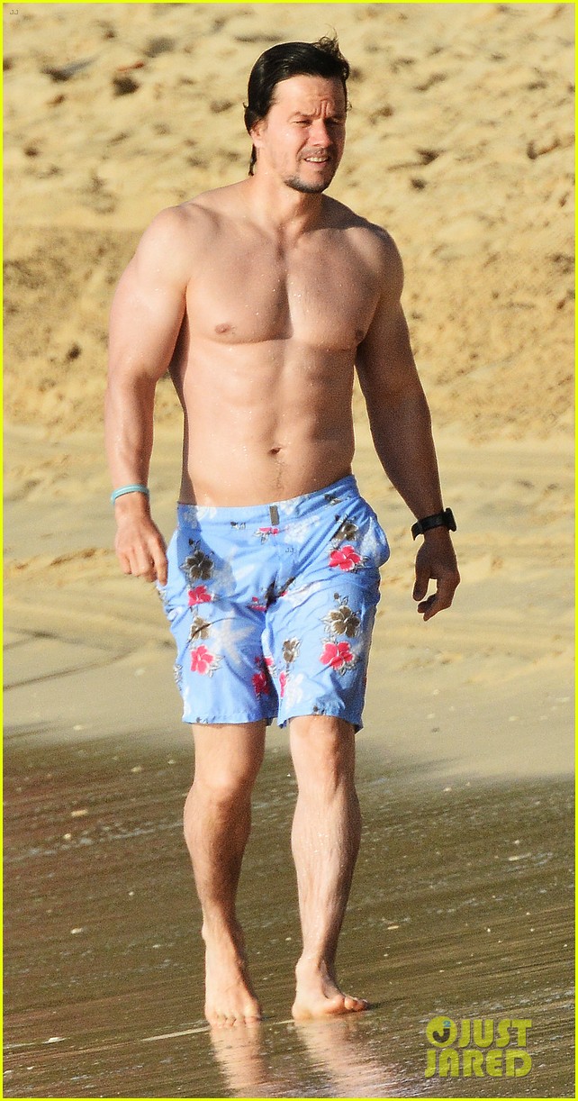 mark wahlberg goes shirtless in fourth swimsuit of his trip 203270338
