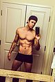 ashley parker shirtless workout selfies 18