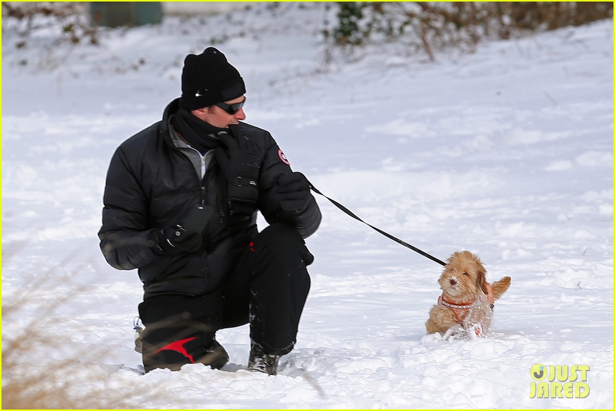 hugh jackman snow frozen dogs nyc blizzard 073290423