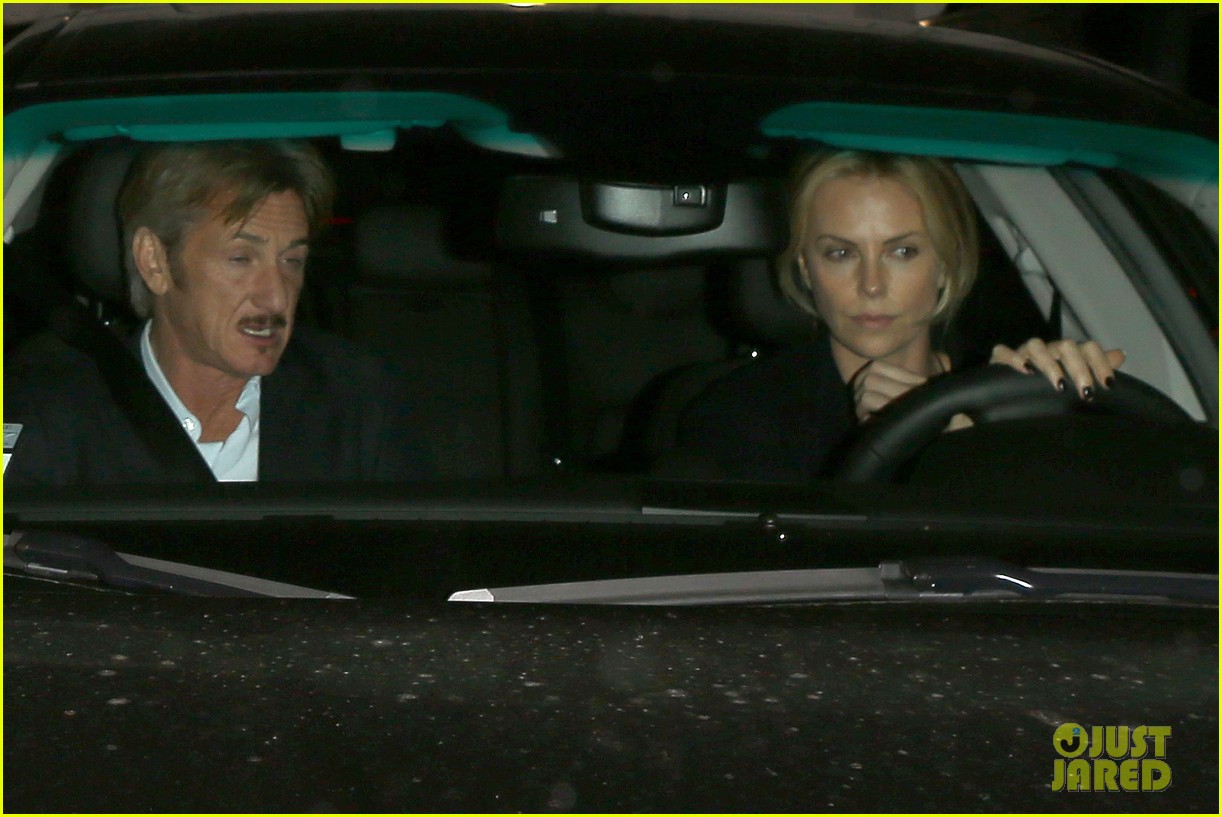 charlize theron sean penn attend party for george clooney 073273256
