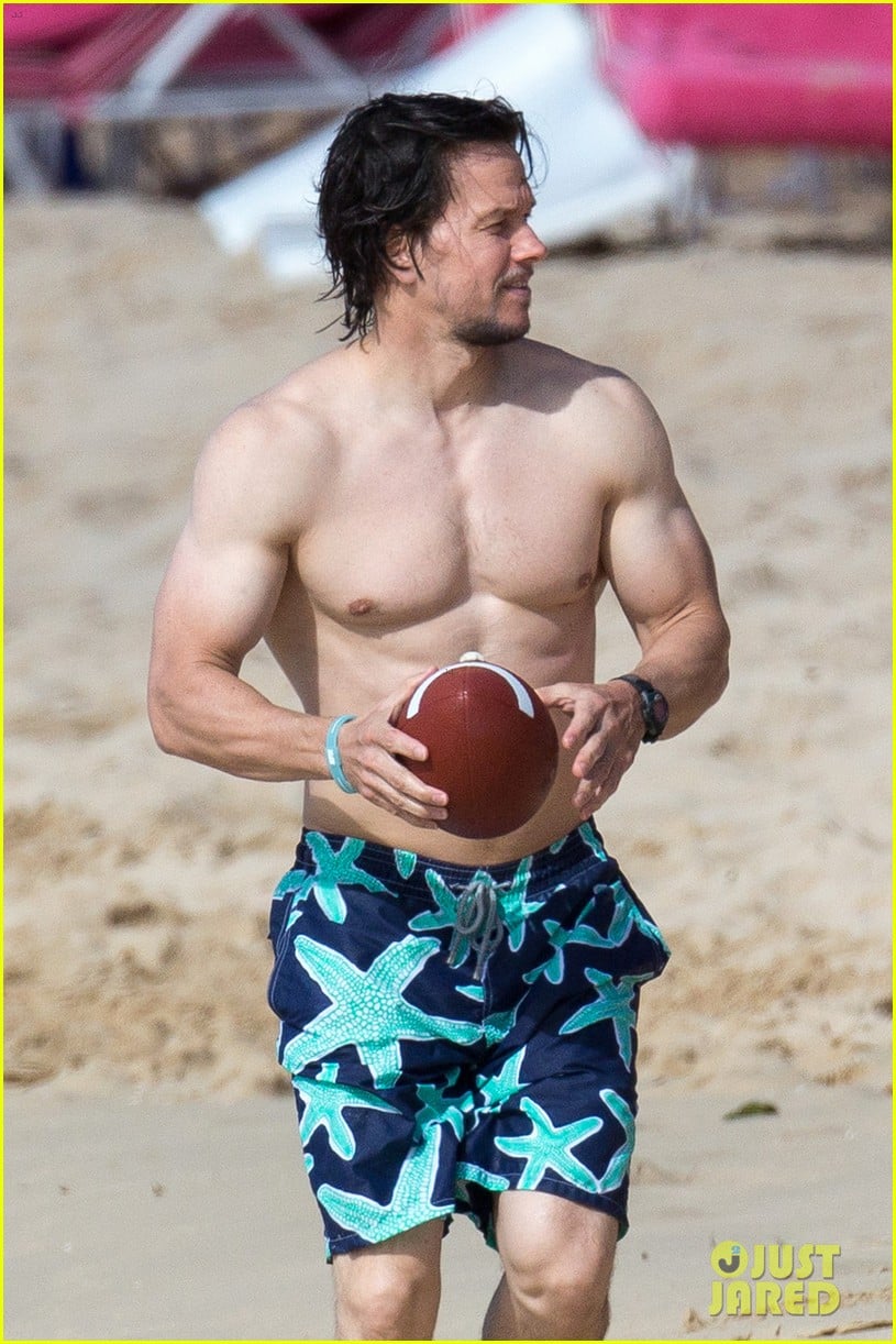 mark wahlbergs muscles are on point for some beach football 16