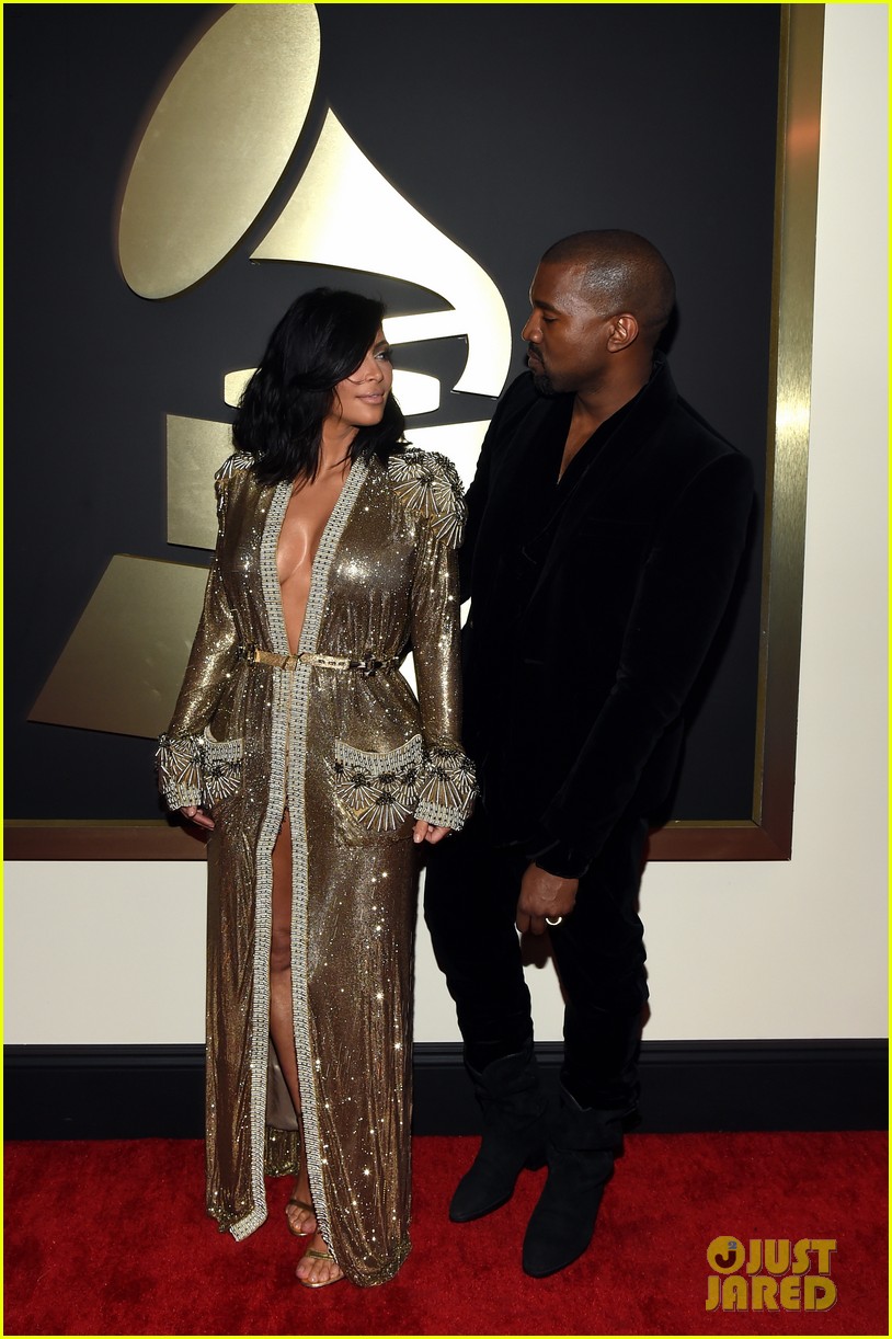 Kim Kardashian & Kanye West Look So Hot at Grammys 2015 Photo 3299420
