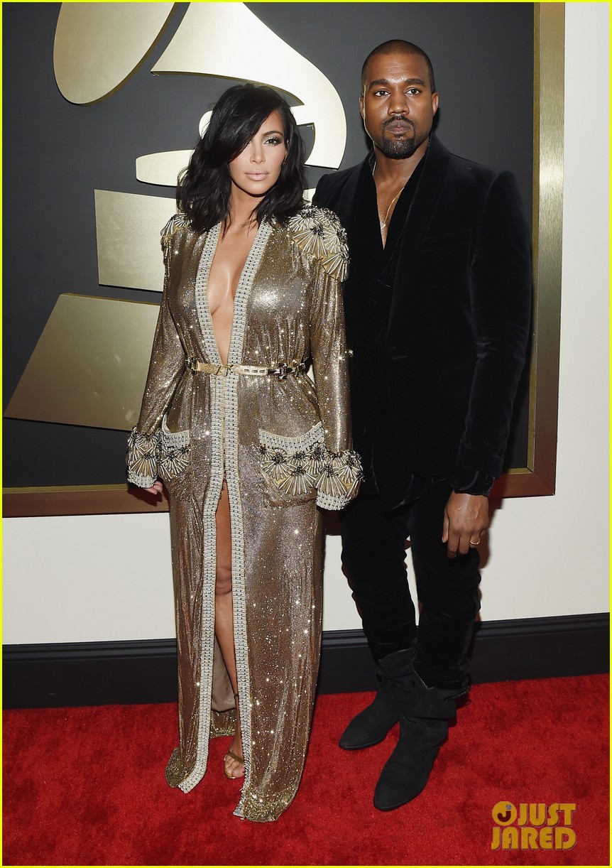 Kim Kardashian & Kanye West Look So Hot at Grammys 2015 Photo 3299423