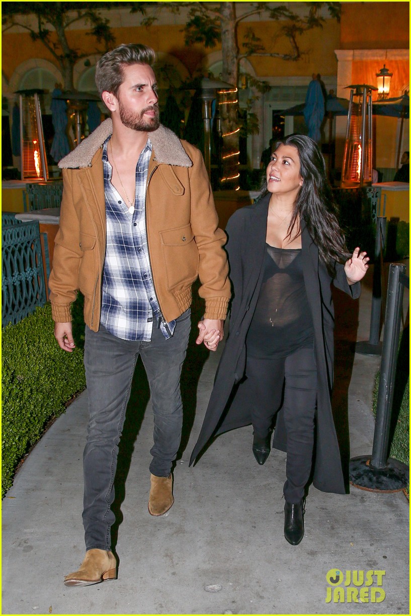 Kourtney Kardashian Shows Off PostBaby Body in Sheer Top Photo