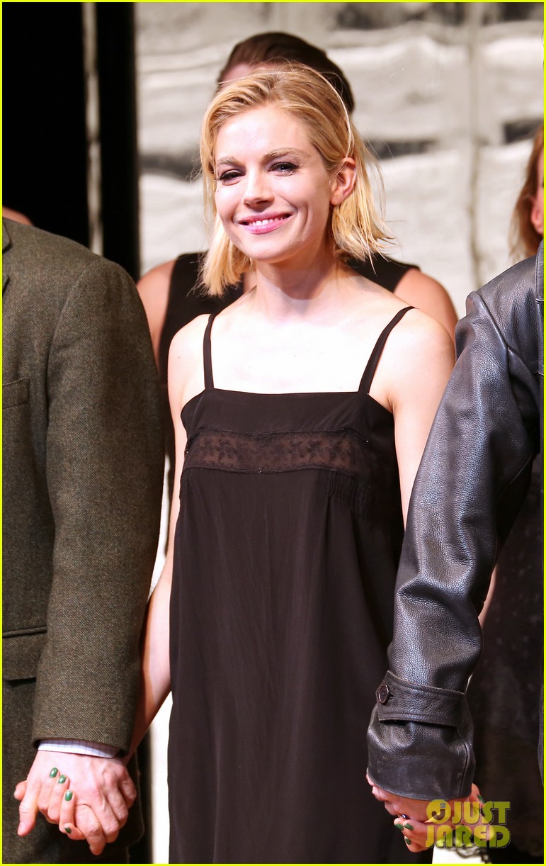 sienna miller takes her opening night bow in cabaret 113306673