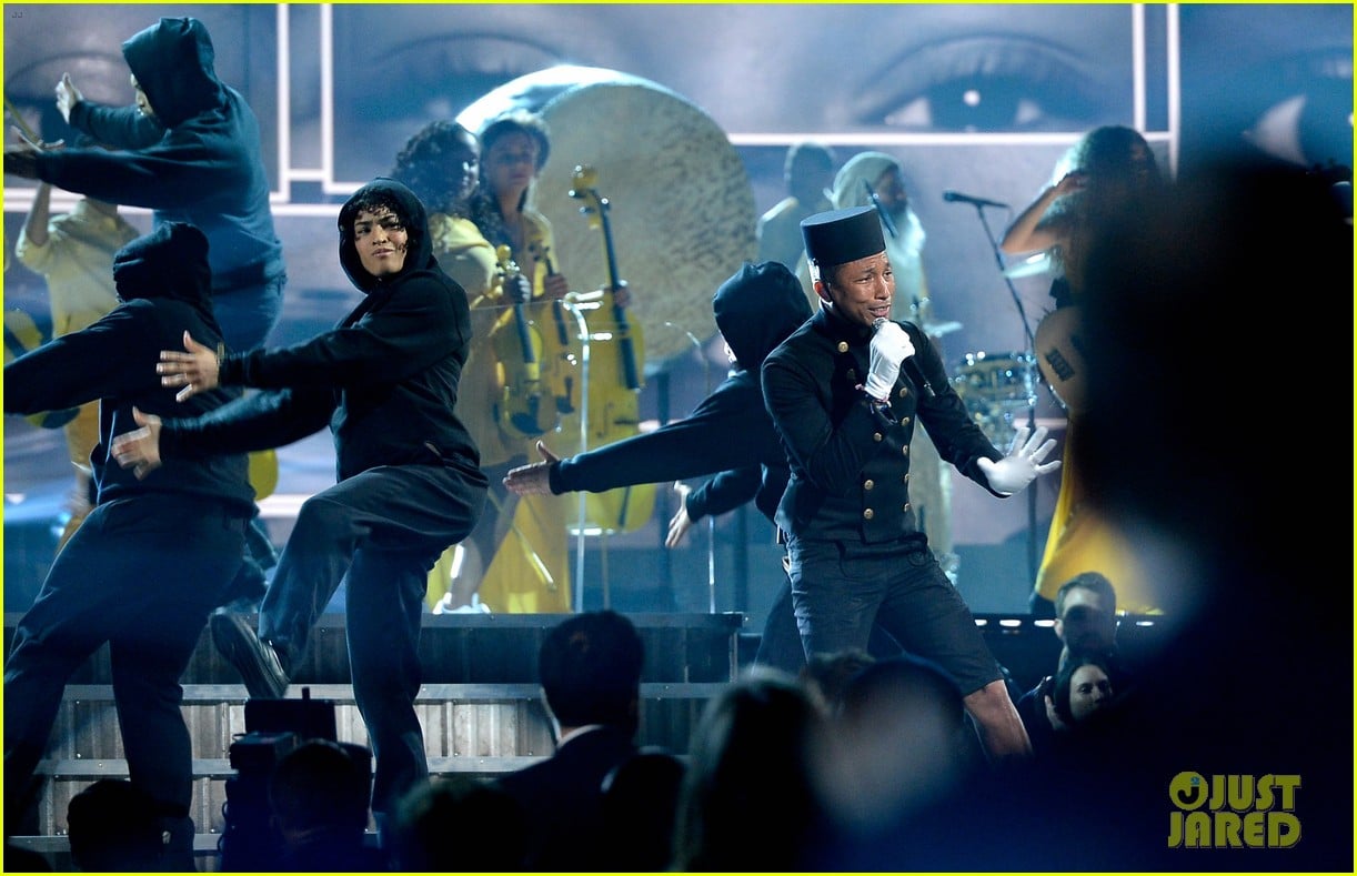 Pharrell Williams Wins Three Grammys & Performs 'Happy' (Video) Photo