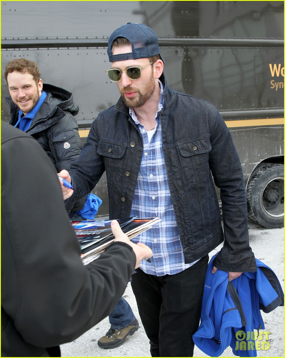 Chris Pratt Makes Good on Super Bowl Bet with Chris Evans! Photo