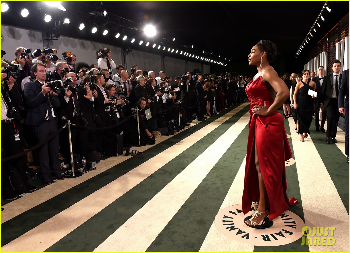 serena williams oscars 2015 red carpet after party 12
