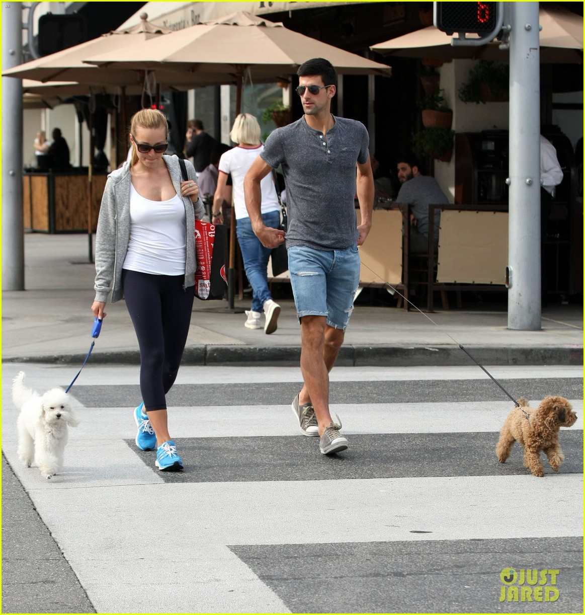 novak djokovic goes for romantic dog walk with wife jelena 033323012
