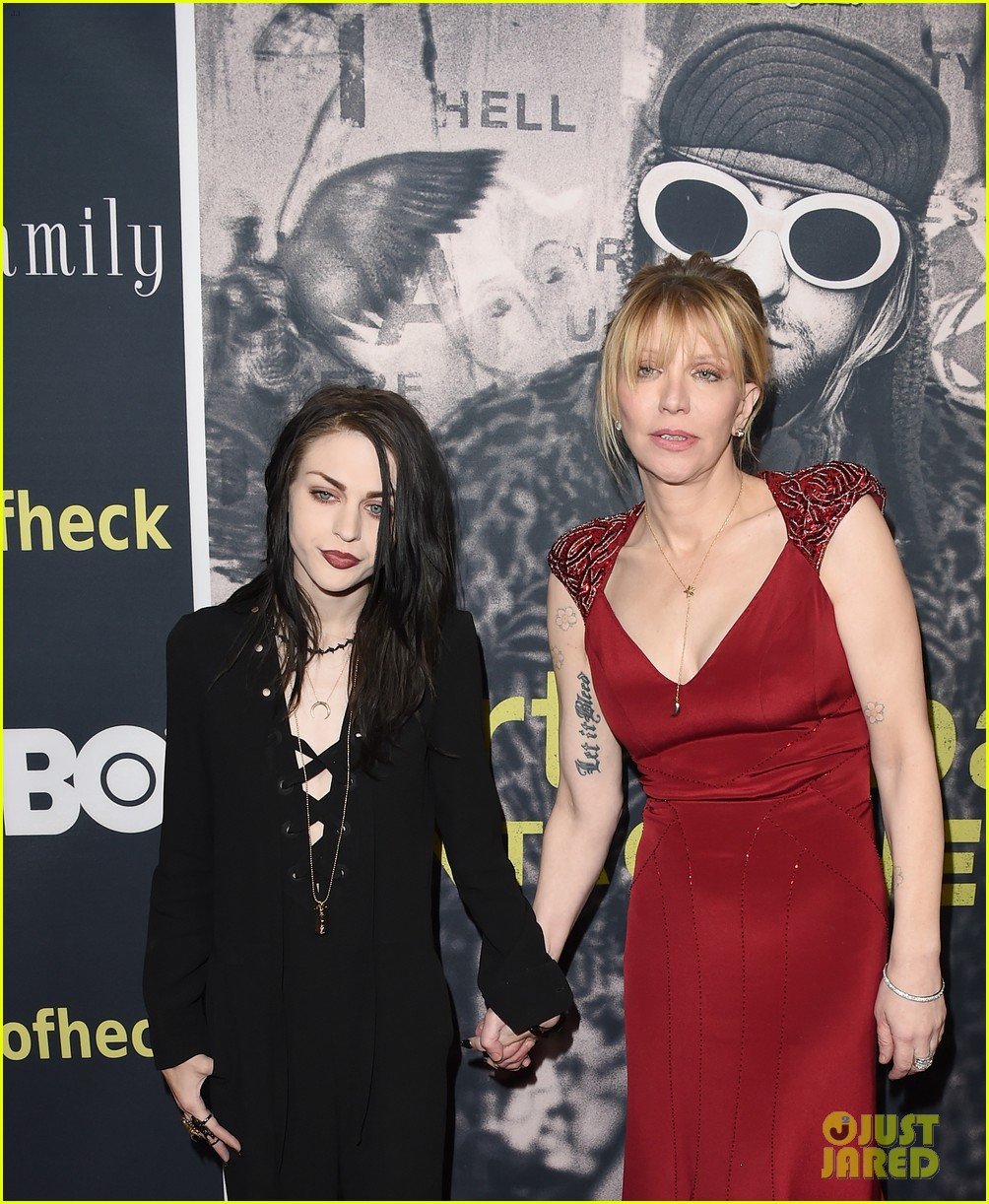 courtney love brings daughter frances bean cobain to kurt cobain montage of heck 013353097