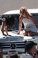 britney spears uses car as seats for soccer game 10