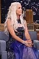 kristen wiig dresses as khaleesi for jimmy fallon interview 02
