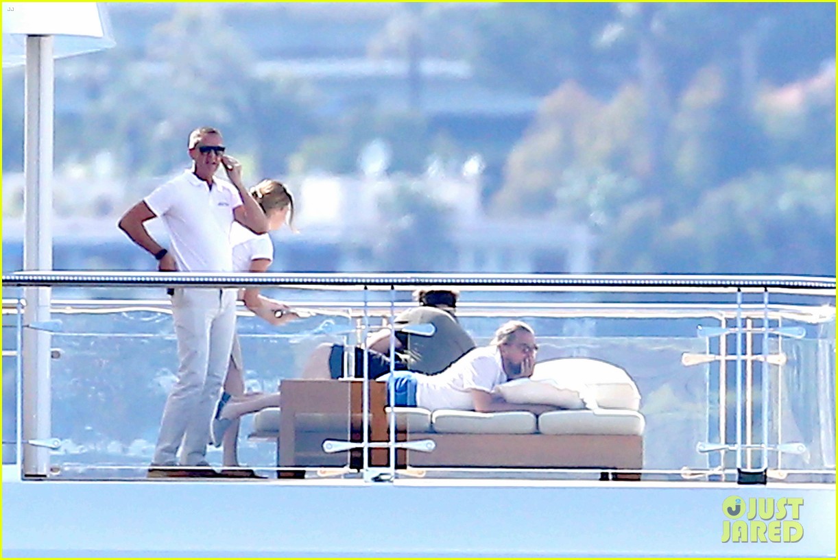 leonardo dicaprio spends another day on his yacht in cannes 023376256