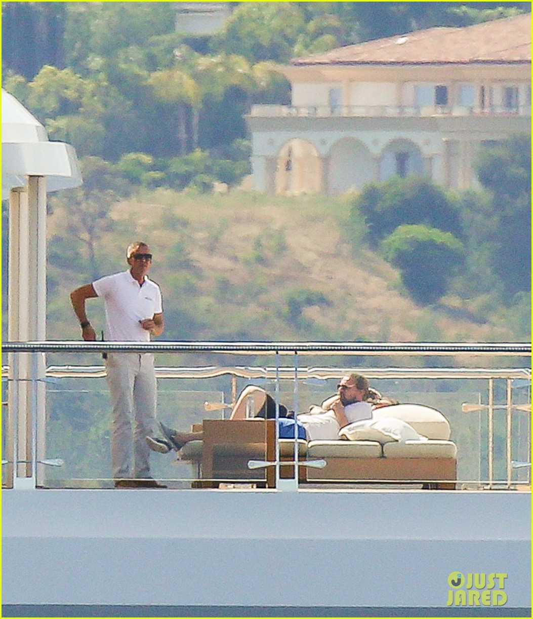leonardo dicaprio spends another day on his yacht in cannes 14