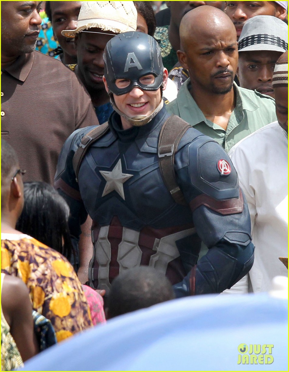 chris evans anthony mackie get to action captain america civil war 453370473