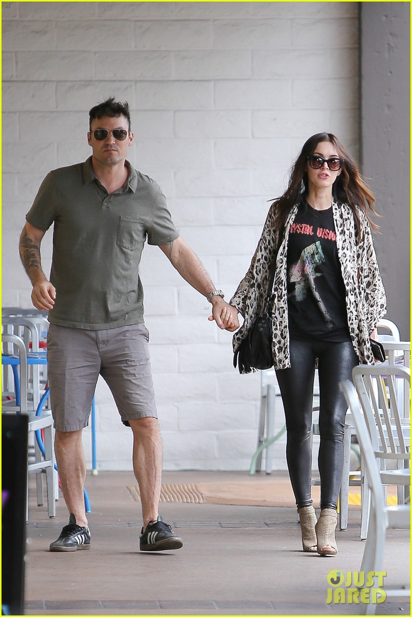 Megan Fox & Brian Austin Green Hold Hands During Rare Outing Photo