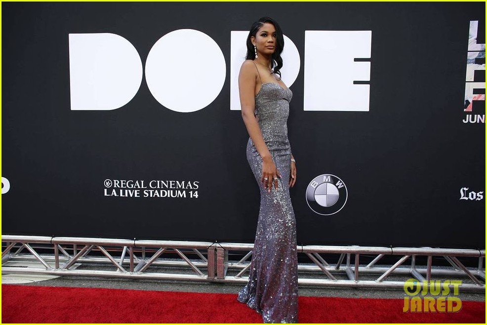 chanel iman looks dope in her sparkling dress at premiere 063390800