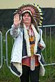 susan boyle wears native american headdress at music festival 09