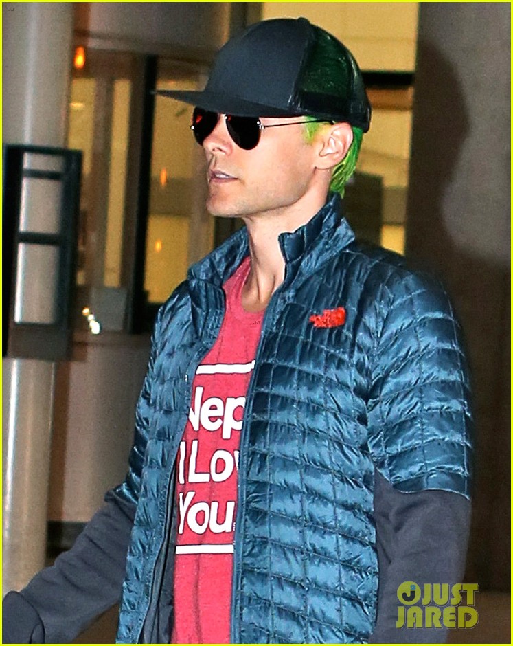 jared leto green hair back in toronto suicide squad 013422293