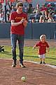 michael buble throws out first pitch with cutie son noah 05