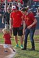 michael buble throws out first pitch with cutie son noah 20