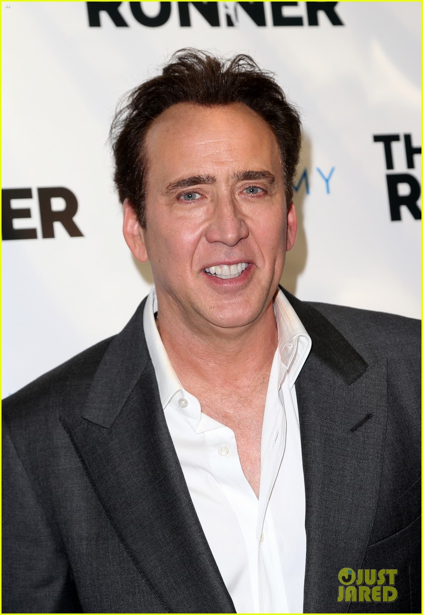 nicolas cage is joined by son weston at the runner premiere 063431686