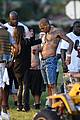 chris brown goes shirtless for new music video shoot 18