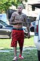 chris brown goes shirtless for new music video shoot 20