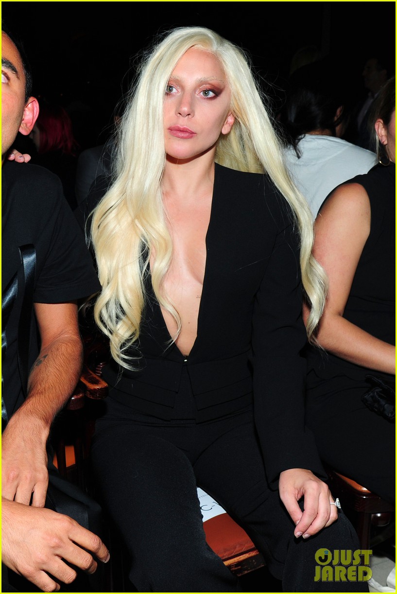 Lady Gaga attends the Brandon Maxwell Spring/Summer 2016 show during  Fashion Week on Monday, Sept. 14, 2015 in New York. (Photo by Charles  Sykes/Invision/AP Stock Photo - Alamy