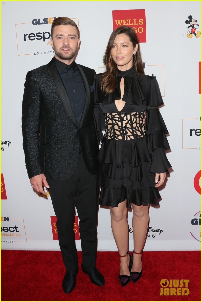 Justin Timberlake & Wife Jessica Biel Accept Honors at the GLSEN