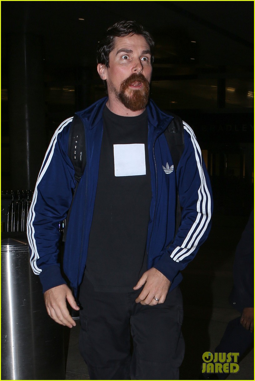 christian bale lands at lax airport 033506281