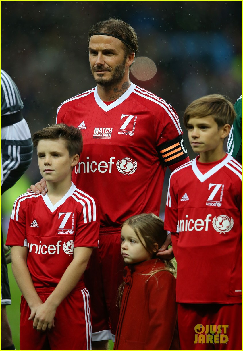 david beckham brings his 4 kids to charity soccer game 153508219