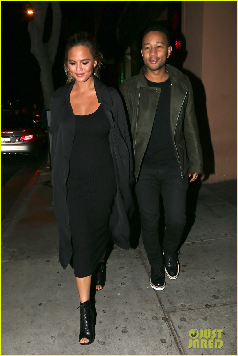 Chrissy Teigen Shows Off Barely There Baby Bump in Sports Bra Photo