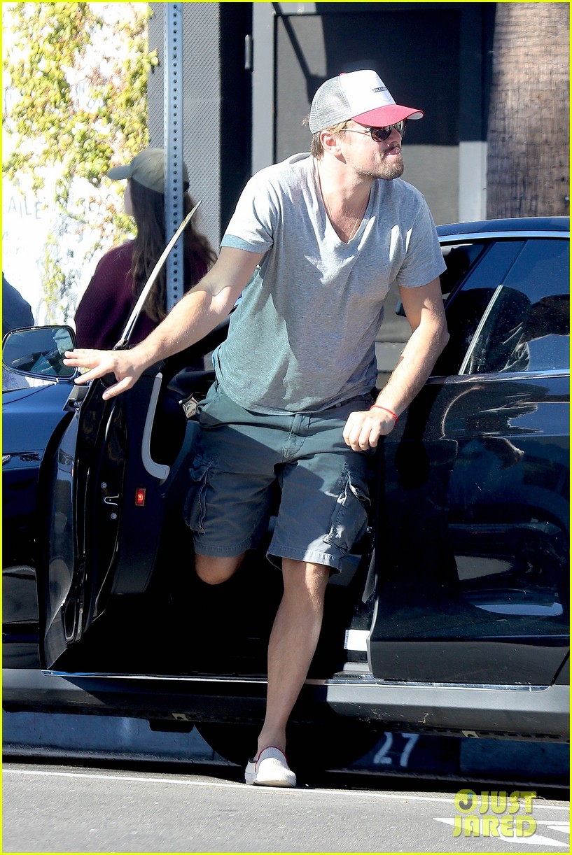 leonardo dicaprio steps out with a big rip in his shorts 173505195