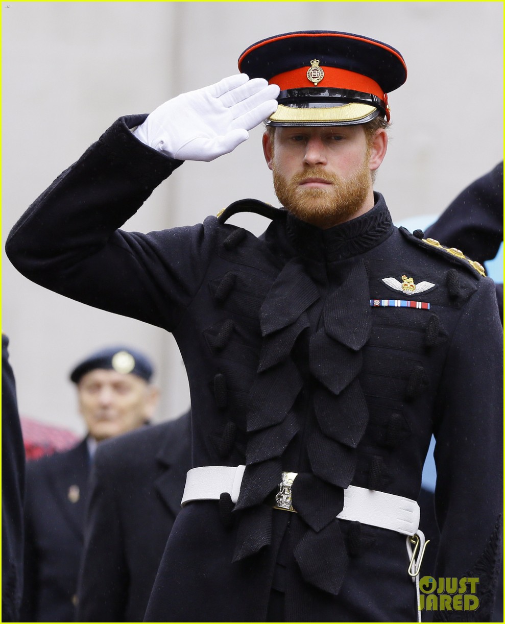 Prince Harry Pays Respect To Britain's Fallen Soldiers At Westminster