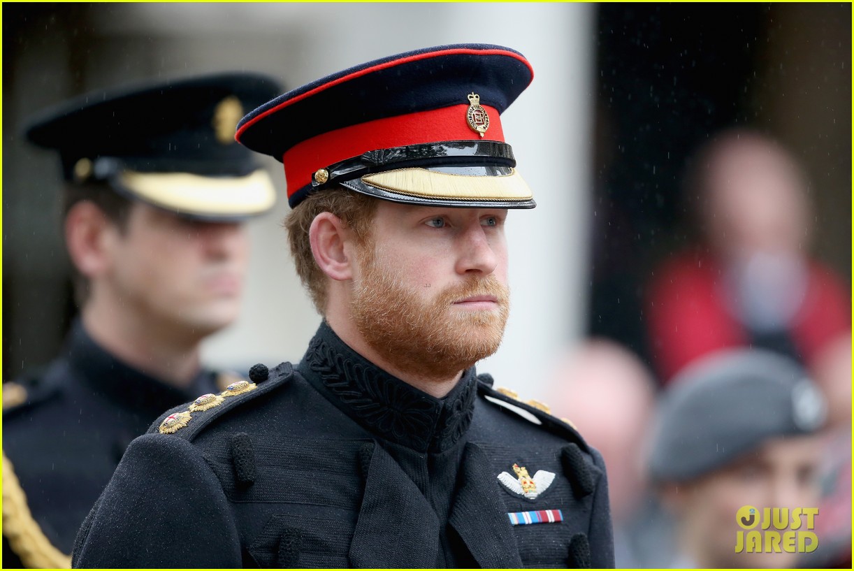 Prince Harry Pays Respect To Britain's Fallen Soldiers At Westminster