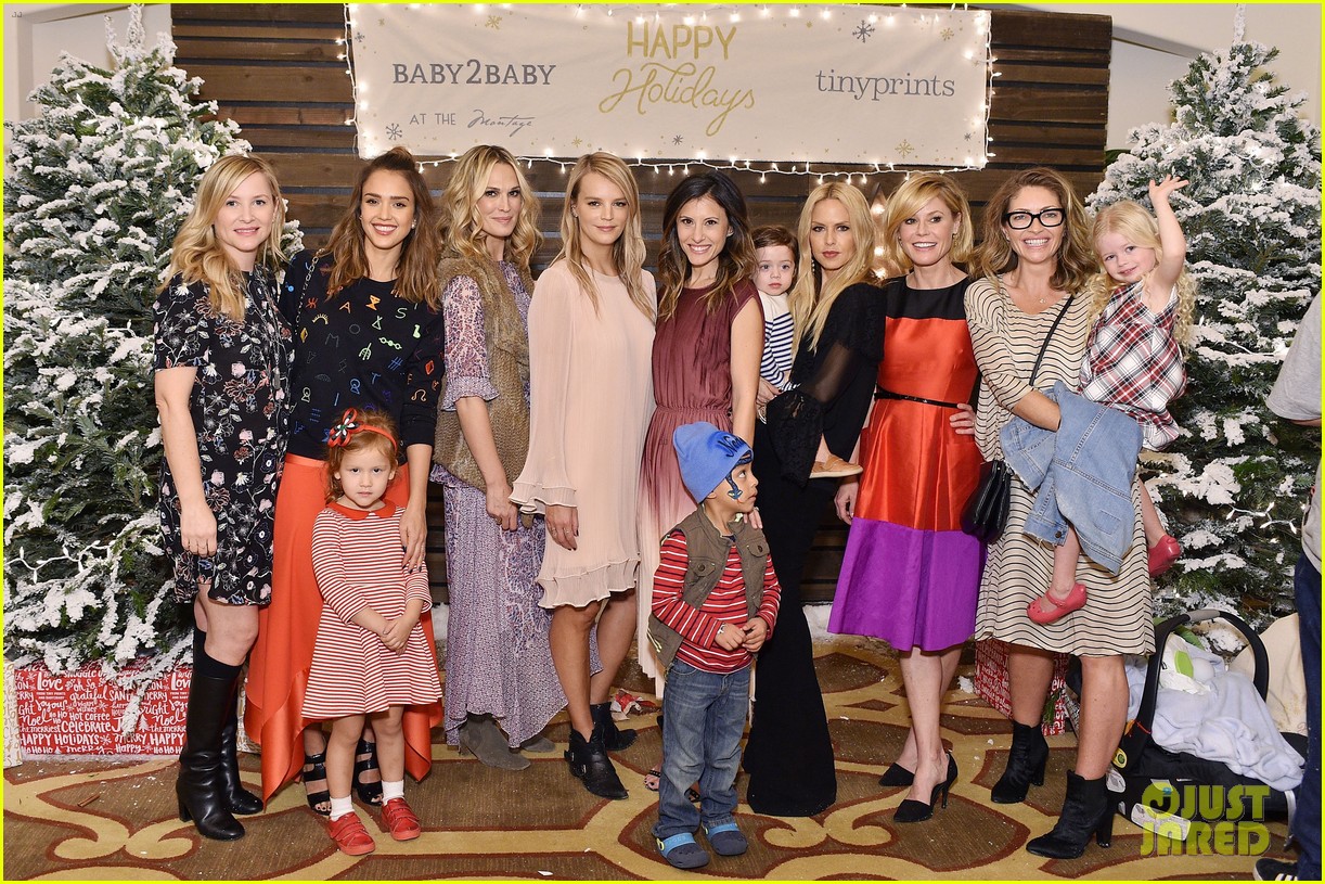 jessica alba gets festive with family at baby2baby holiday party 03
