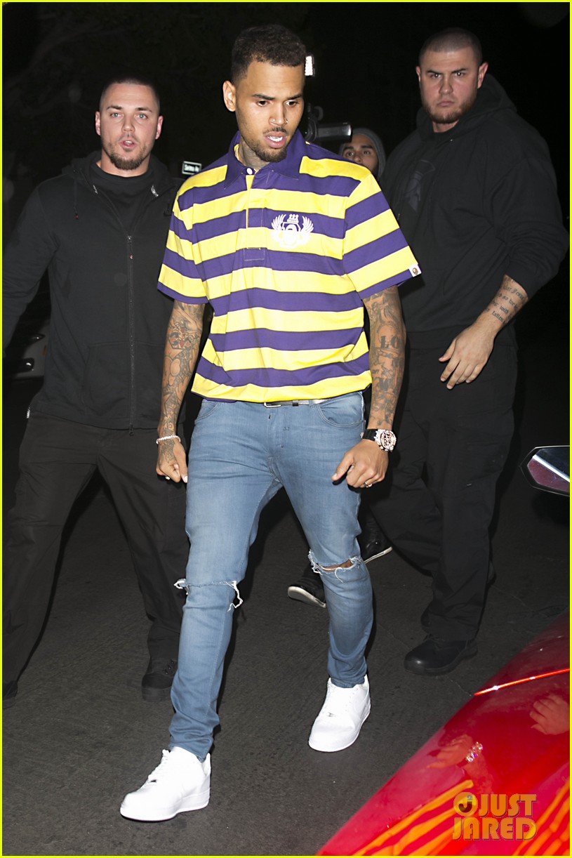 chris brown brings royalty on stage during album release concert 033534874